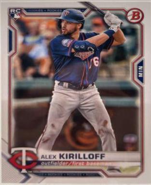 Alex Kirilloff #75 Baseball Cards 2021 Bowman