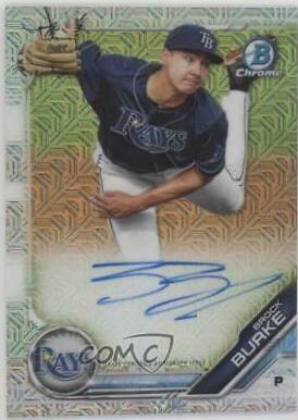 Brock Burke #BB Baseball Cards 2019 Bowman Mega Box Chrome Autographs