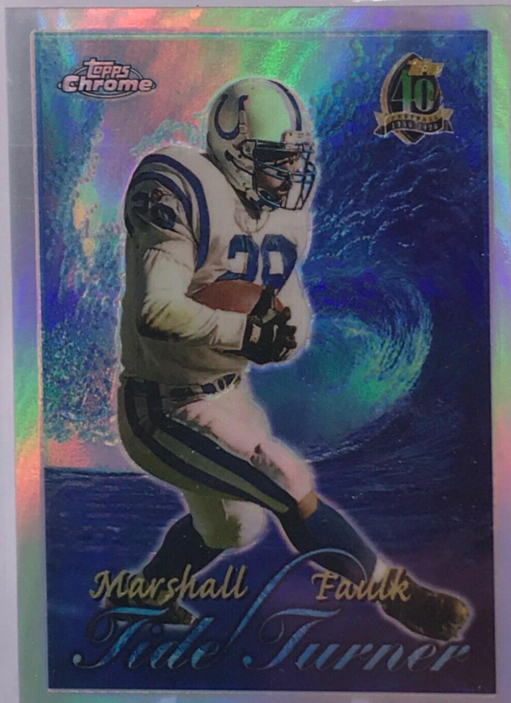 Marshall Faulk #TT 3 Football Cards 1996 Topps Chrome Tide Turners
