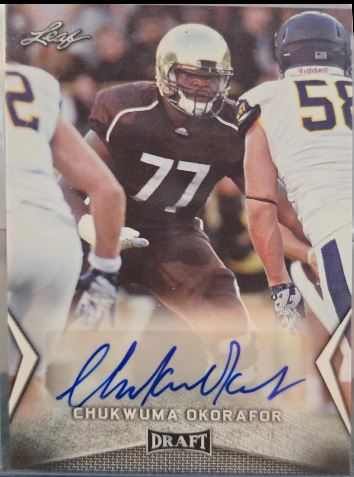 Chukwuma Okorafor #BA-C01 Football Cards 2018 Leaf Draft Autographs