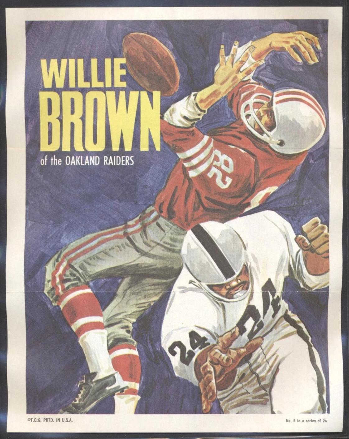 Willie Brown #5 1970 Topps Posters Football