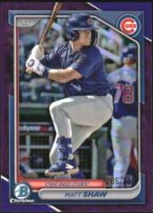 Matt Shaw [Purple Refractor] #BDC-26 Baseball Cards 2024 Bowman Draft Chrome Prices