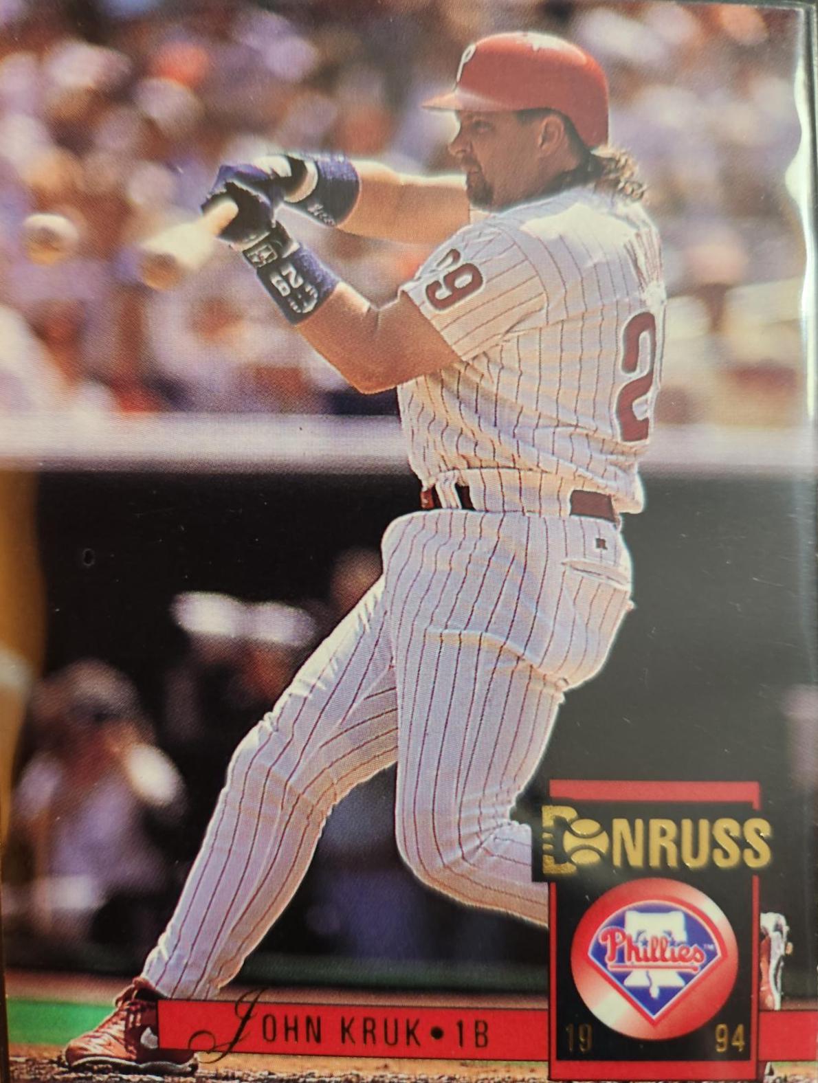 John Kruk #7 Baseball Cards 1994 Donruss
