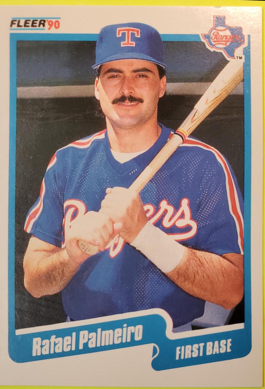 Rafael Palmeiro #308 Baseball Cards 1990 Fleer