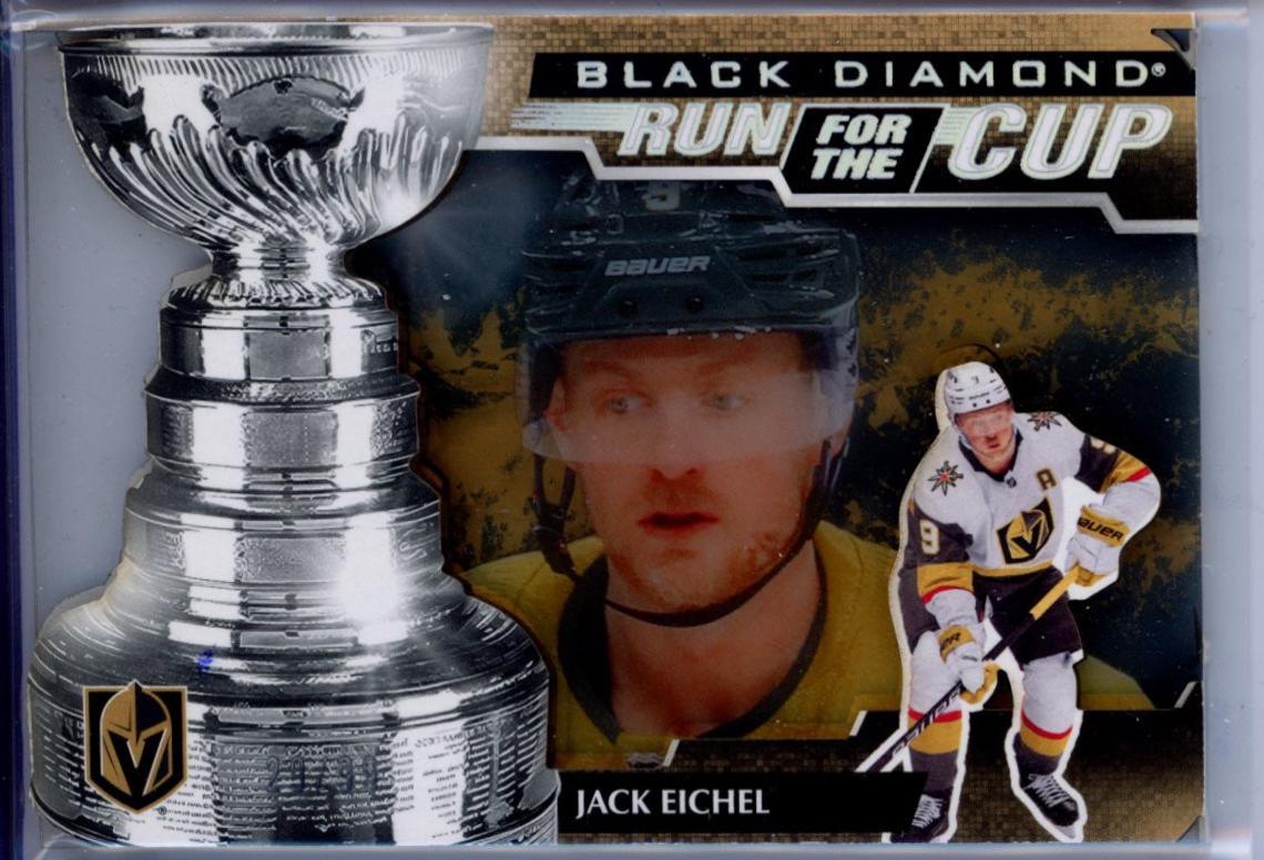 Jack Eichel #RUN-JE Hockey Cards 2024 Upper Deck Black Diamond Run for the Cup