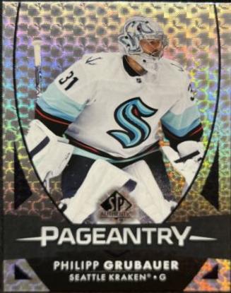 Philipp Grubauer #P-10 Hockey Cards 2023 SP Authentic Pageantry