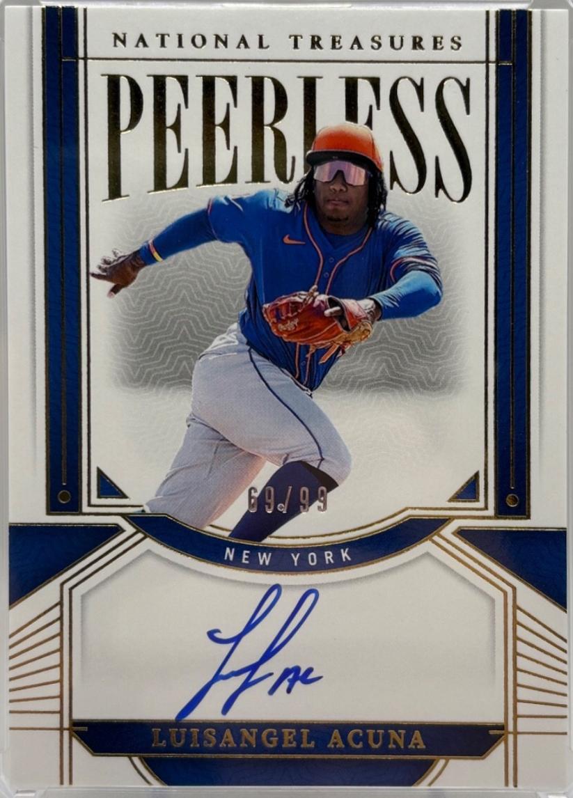 Luisangel Acuna #1 Baseball Cards 2024 Panini National Treasures Peerless Signature