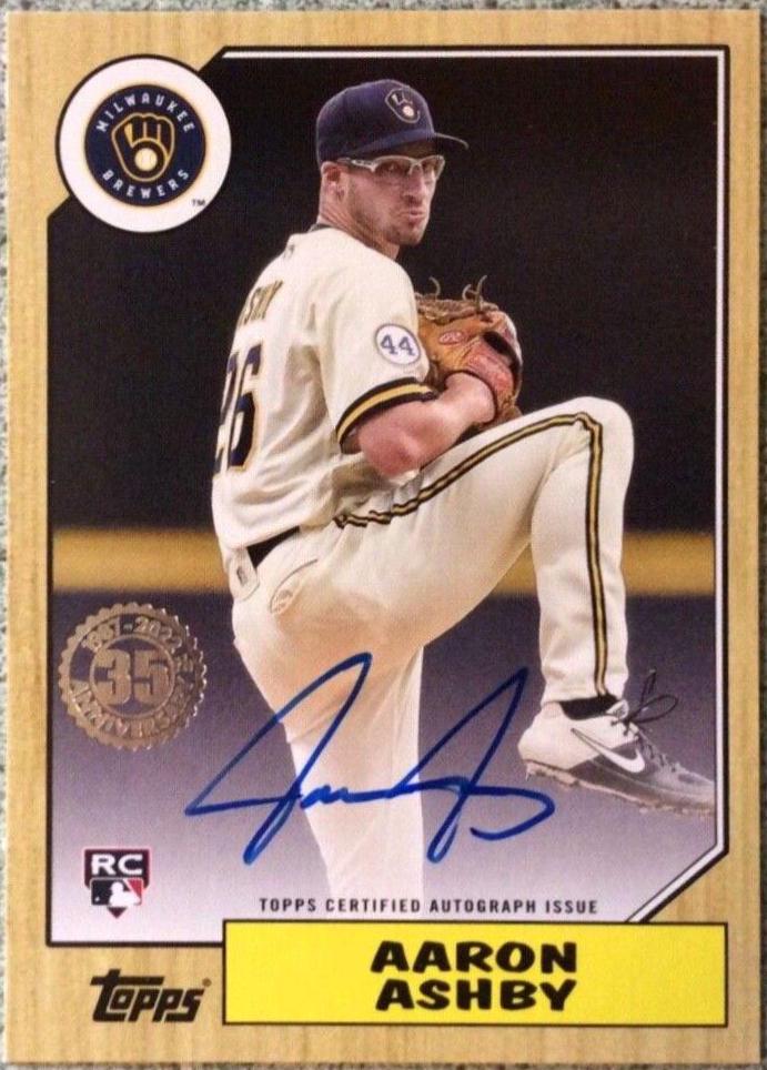 Aaron Ashby #87BA-AA Baseball Cards 2022 Topps 1987 Autographs