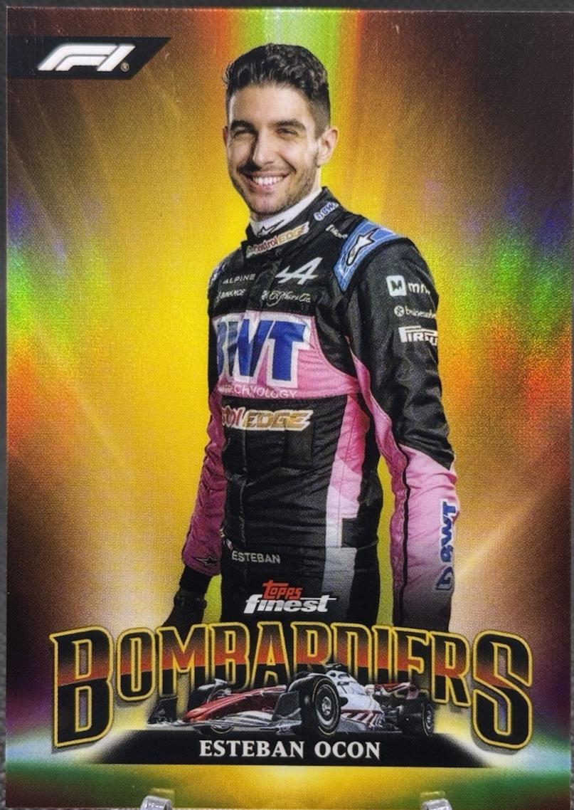 Esteban Ocon #BB-9 Racing Cards 2024 Topps Finest Formula 1 Bombardiers