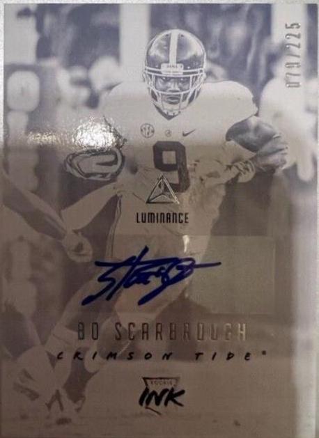 Bo Scarbrough #RI-BOS 2018 Panini Luminance Football Rookie Ink