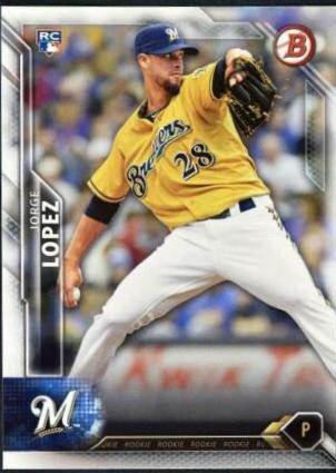 Jorge Lopez #146 Baseball Cards 2016 Bowman