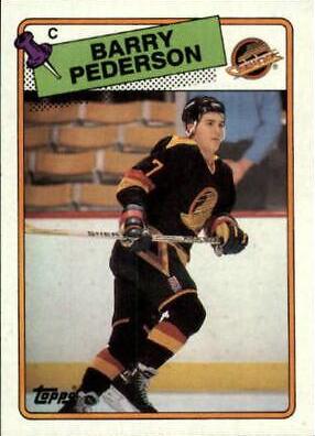Barry Pederson #32 Hockey Cards 1988 Topps
