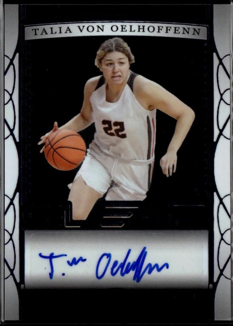 Talia Von Oelhoffenn #CA-TVO 2023 Leaf Trinity Clear Autograph Basketball