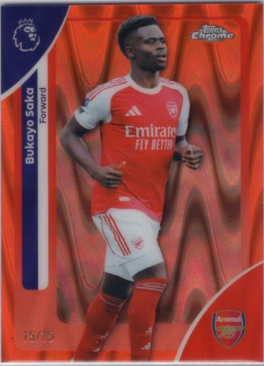 Bukayo Saka [Orange RayWave Refractor] #13