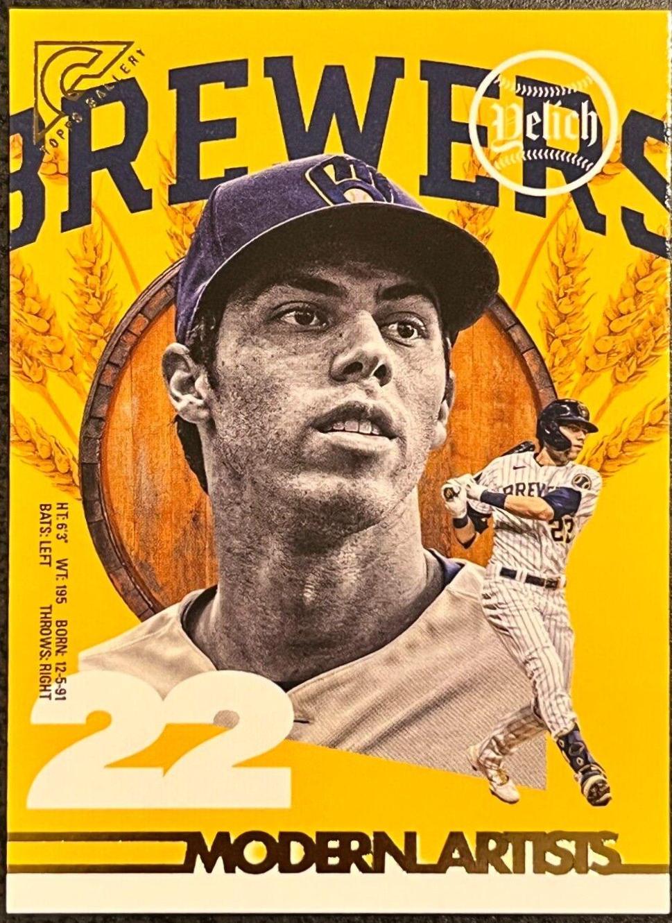 Christian Yelich #MA-18 Baseball Cards 2022 Topps Gallery Modern Artists