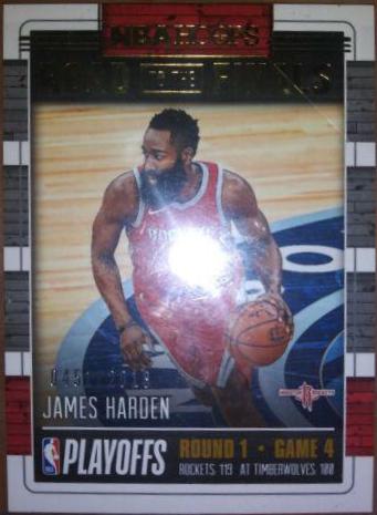 James Harden #31 Basketball Cards 2018 Panini Hoops Road to the Finals