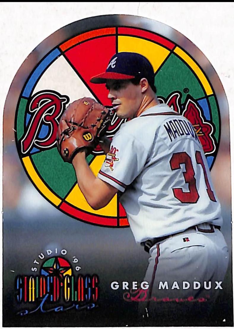 Greg Maddux #4 Baseball Cards 1996 Studio Stained Glass Stars
