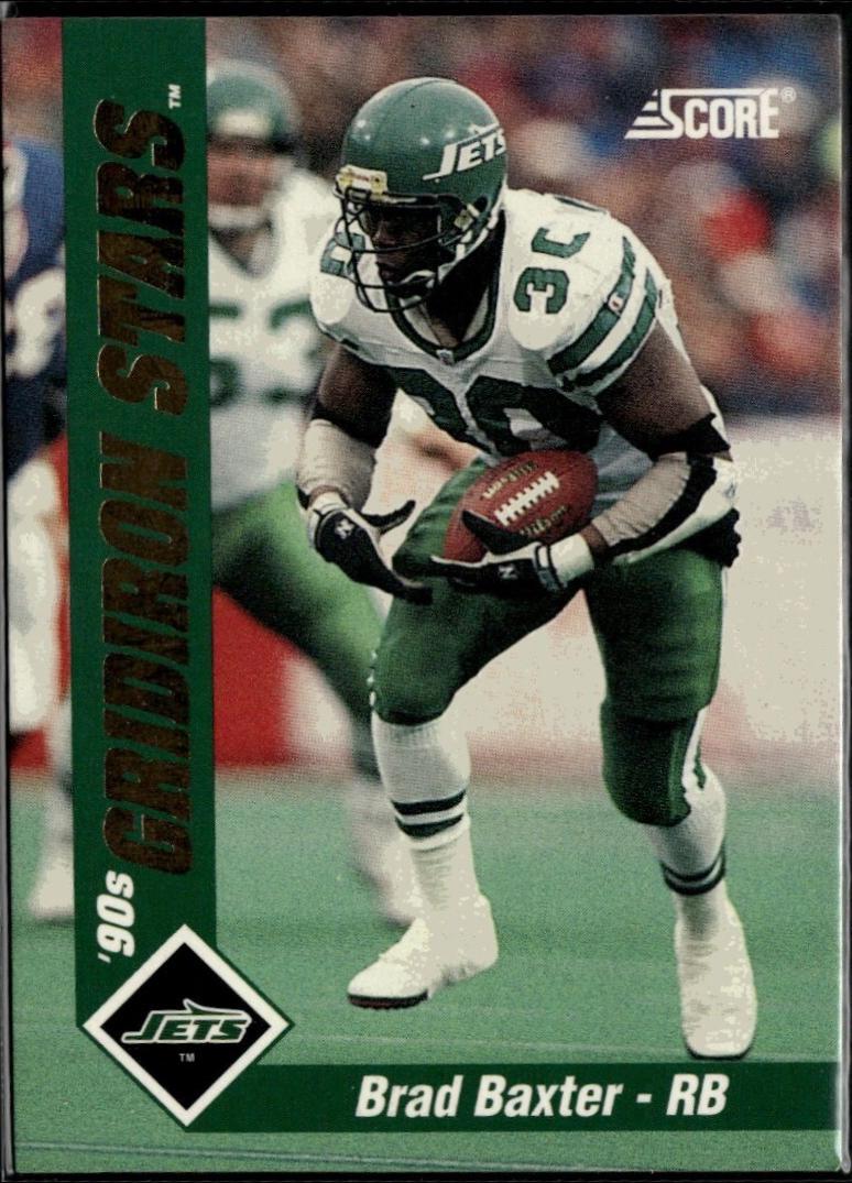 Brad Baxter #5 Football Cards 1992 Panini Score Gridiron Stars