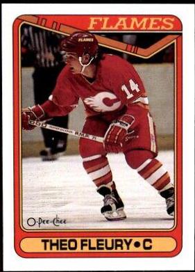 Theo Fleury #386 Hockey Cards 1990 O-Pee-Chee