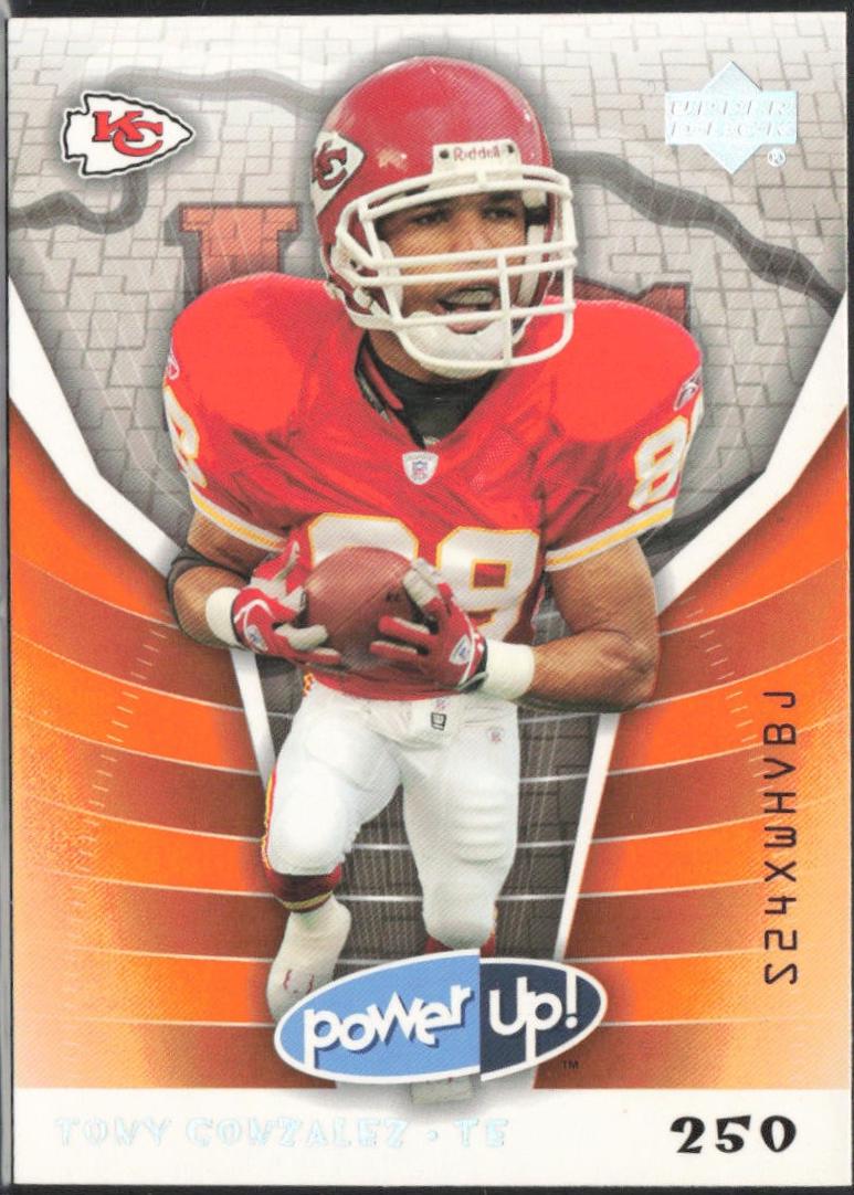Tony Gonzalez #49 Football Cards 2004 Upper Deck Power Up
