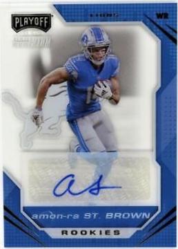 Amon-Ra St. Brown #PMR-28 2021 Panini Chronicles Football Playoff Momentum Rookies