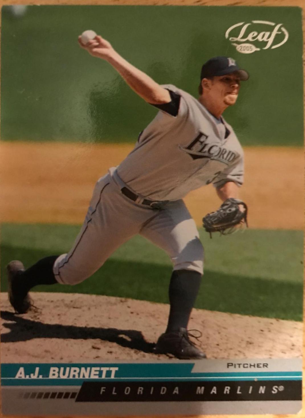 A.J. Burnett #76 Baseball Cards 2005 Leaf