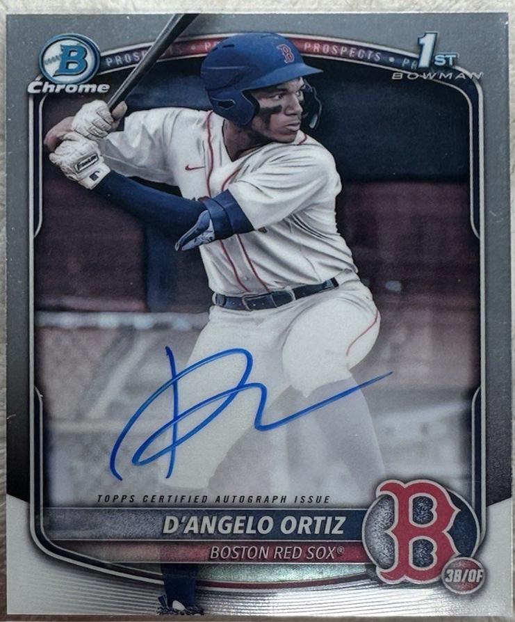 D'Angelo Ortiz #CPA-DO Baseball Cards 2025 Bowman Chrome Prospect Autograph