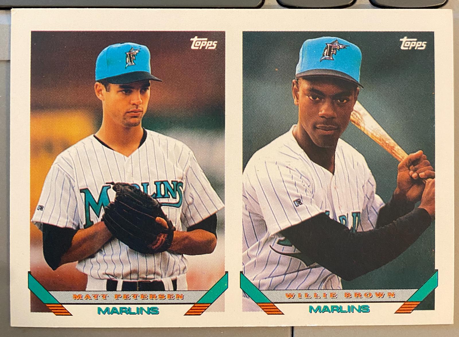 willie brown/matt petersen #497 Baseball Cards 1993 Topps