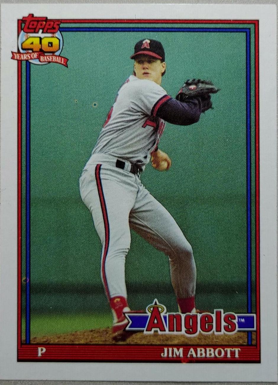 Jim Abbott #285 Baseball Cards 1991 Topps