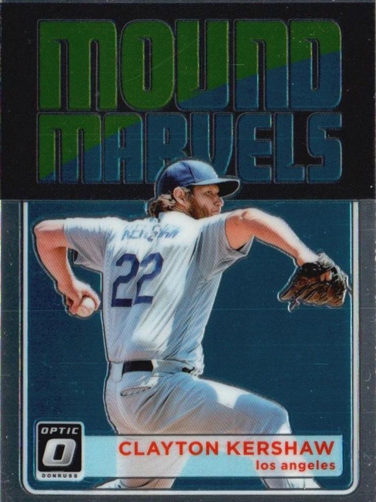 Clayton Kershaw #MM1 Baseball Cards 2018 Panini Donruss Optic Mound Marvels
