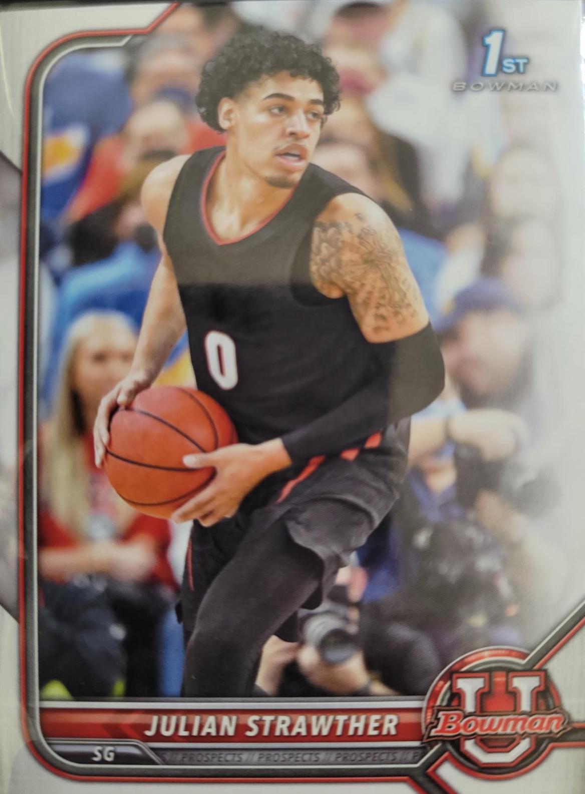 Julian Strawther #43 Basketball Cards 2021 Bowman University
