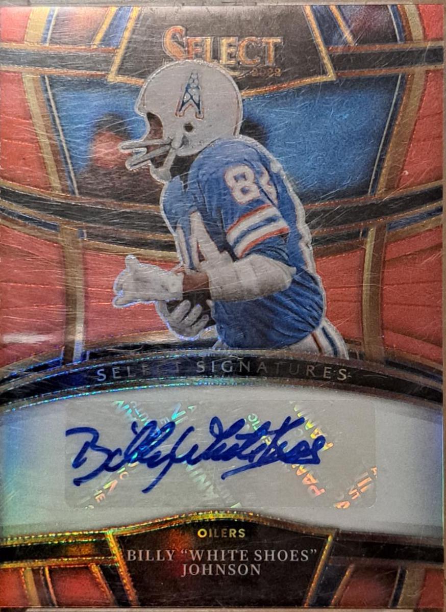 Billy WhiteShoes Johnson #SSP-BWJ Football Cards 2019 Panini Select Signatures Prizm