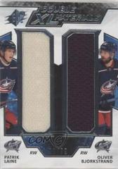 Patrik Laine, Oliver Bjorkstrand #XL-BL Hockey Cards 2021 SPx Double XL Duos Materials Prices