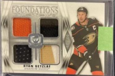 Ryan Getzlaf #F-RG Hockey Cards 2020 Upper Deck The Cup Foundations Quad Jersey