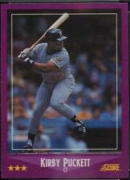 Kirby Puckett #24 Baseball Cards 1988 Score Glossy