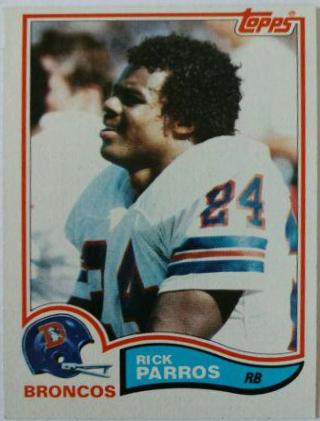 Rick Parros #84 Football Cards 1982 Topps