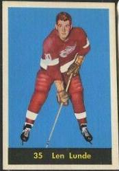Len Lunde #35 Hockey Cards 1960 Parkhurst