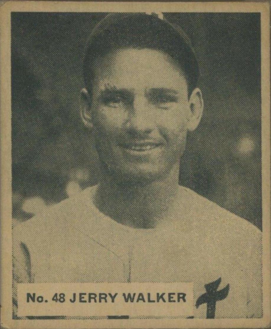 Jerry Walker #48 Baseball Cards 1936 World Wide Gum