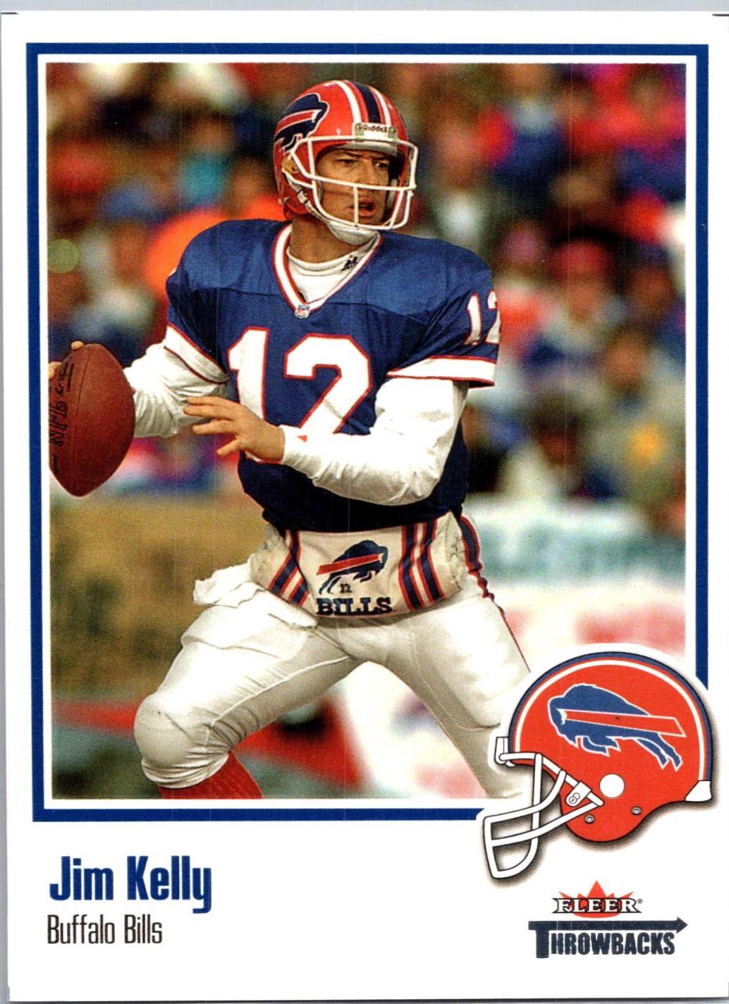 Jim Kelly #44 2002 Fleer Throwbacks Football