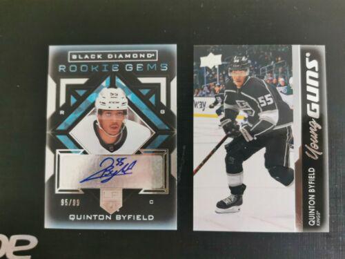 Quinton Byfield #RG-QB Hockey Cards 2021 Upper Deck Black Diamond Rookie Gems