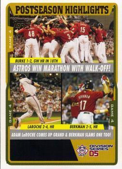 Chris Burke / Lance Berkman / Adam LaRoche #UH119 Baseball Cards 2005 Topps Updates & Highlights