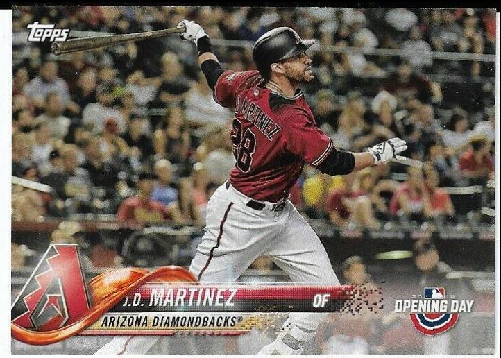J.D. Martinez #10 Baseball Cards 2018 Topps Opening Day