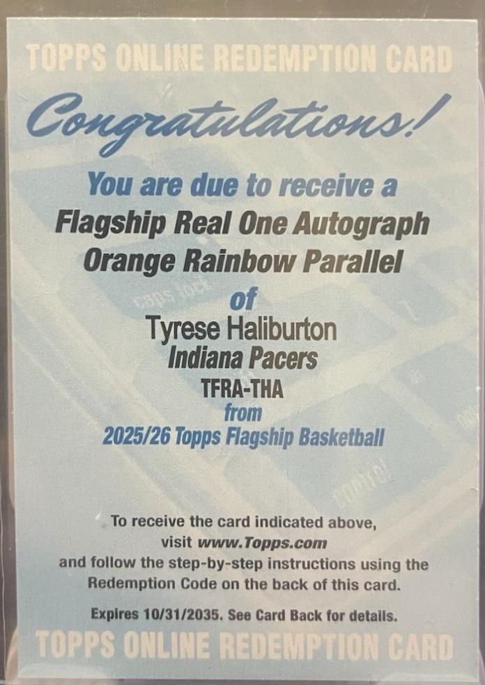 Tyrese Haliburton [Orange Rainbow] #TFRA-THA