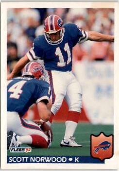 Scott Norwood #26 Football Cards 1992 Fleer