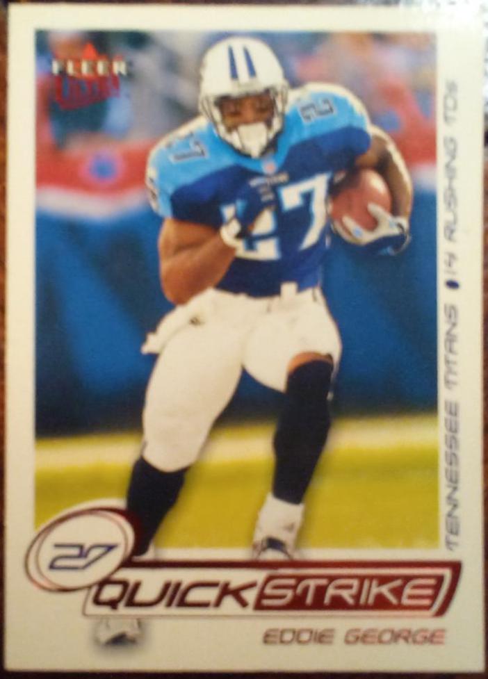 Eddie george #6 of 20 Football Cards 2001 Ultra Quick Strike