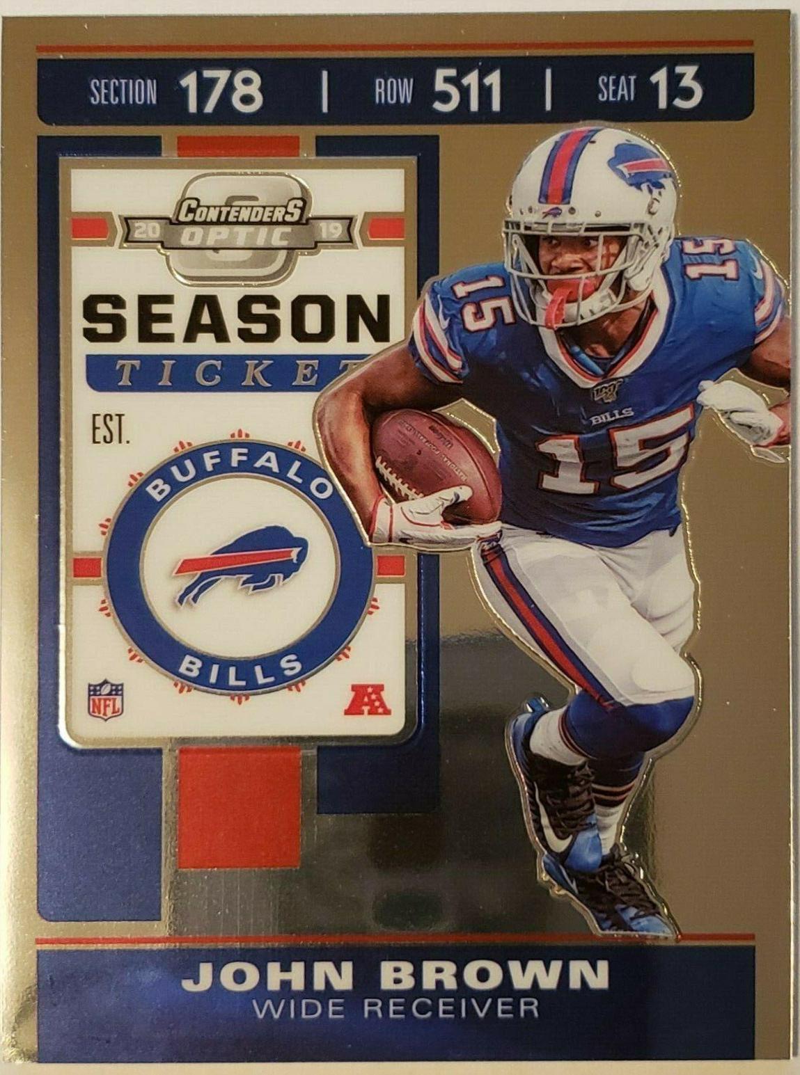 John Brown #4 Football Cards 2019 Panini Contenders Optic