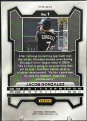 Jacob Gonzalez [Ruby Wave] #1 Baseball Cards 2024 Panini Prizm Prices
