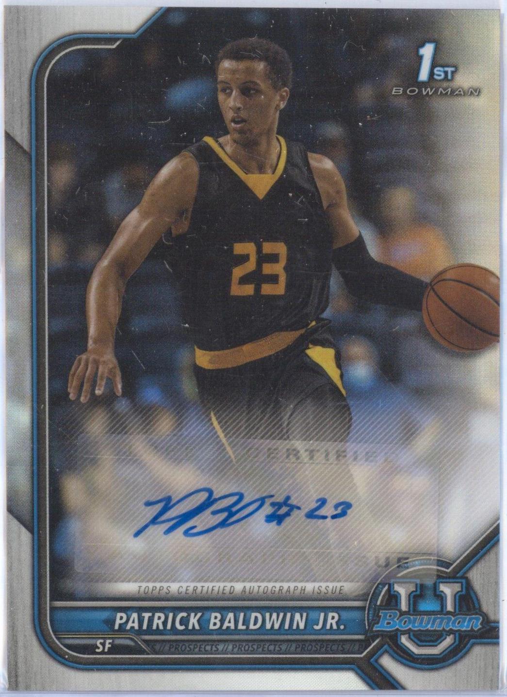 Patrick Baldwin Jr. #BCPA-PB 2021 Bowman University Chrome Prospect Autographs Basketball