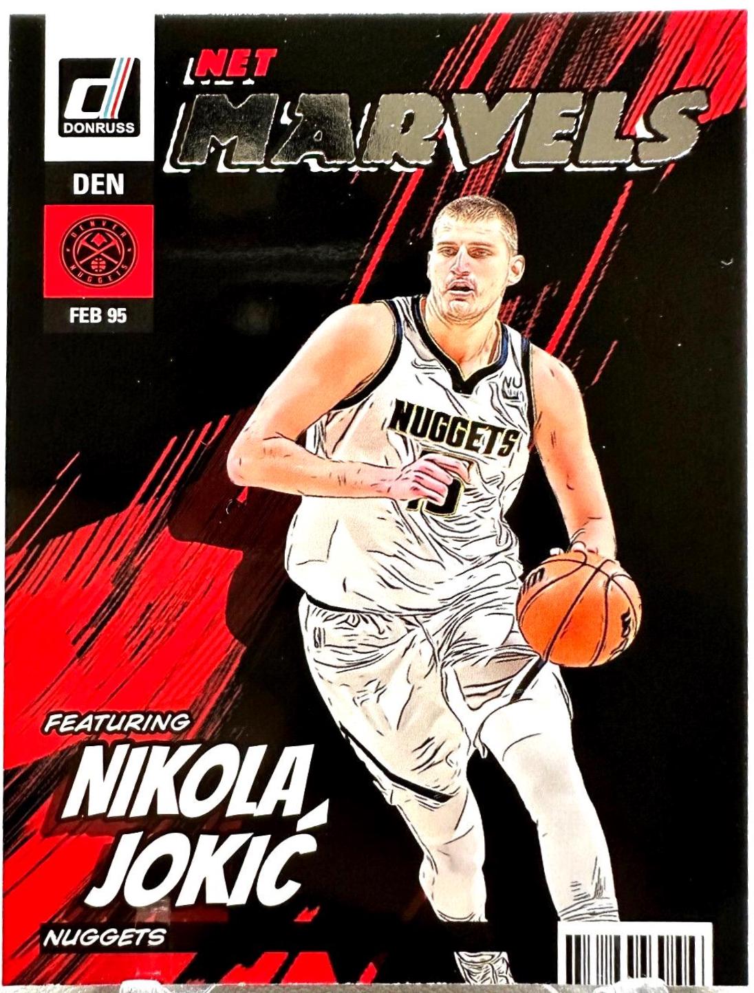Nikola Jokic #13 Basketball Cards 2022 Panini Donruss Net Marvels