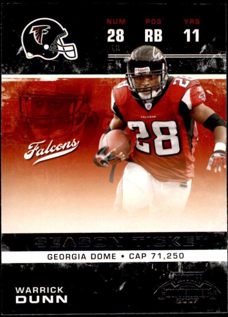 Warrick Dunn #6 Football Cards 2007 Playoff Contenders